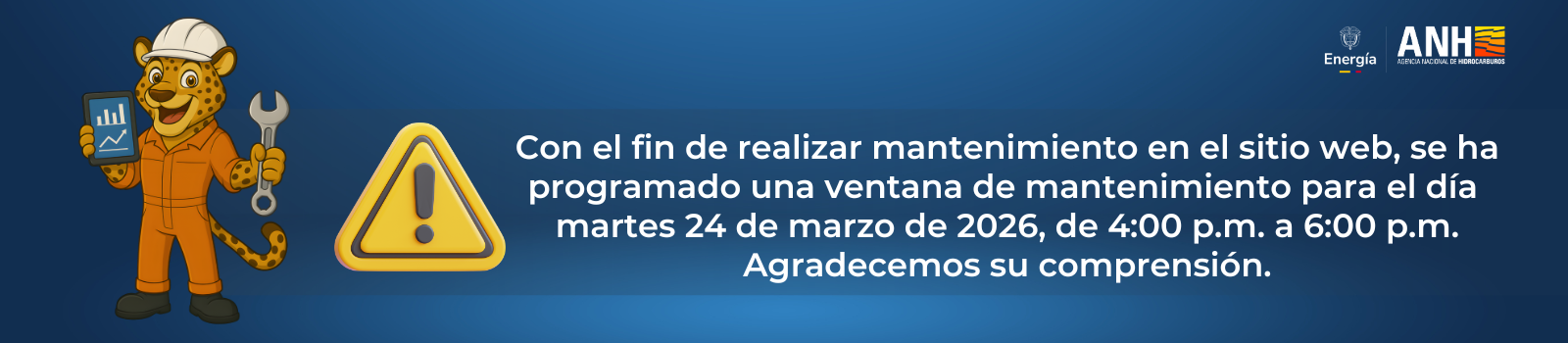 Banner matenimiento sitio web 24032026