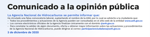 Comunicado a la Opinión Pública